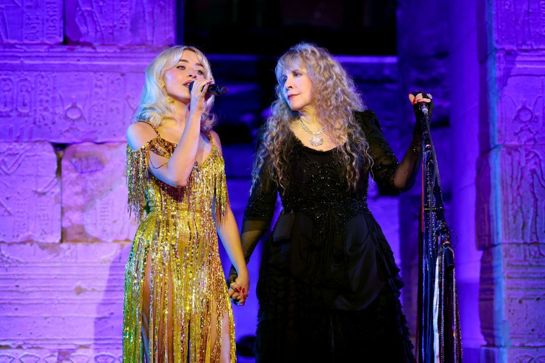 Sabrina Carpenter and Stevie Nicks perform onstage during the 2026 Met Gala