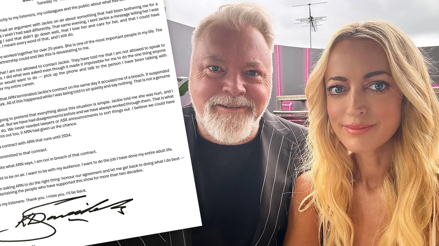 Kyle Sandilands and Jackie O and Kyle's statement