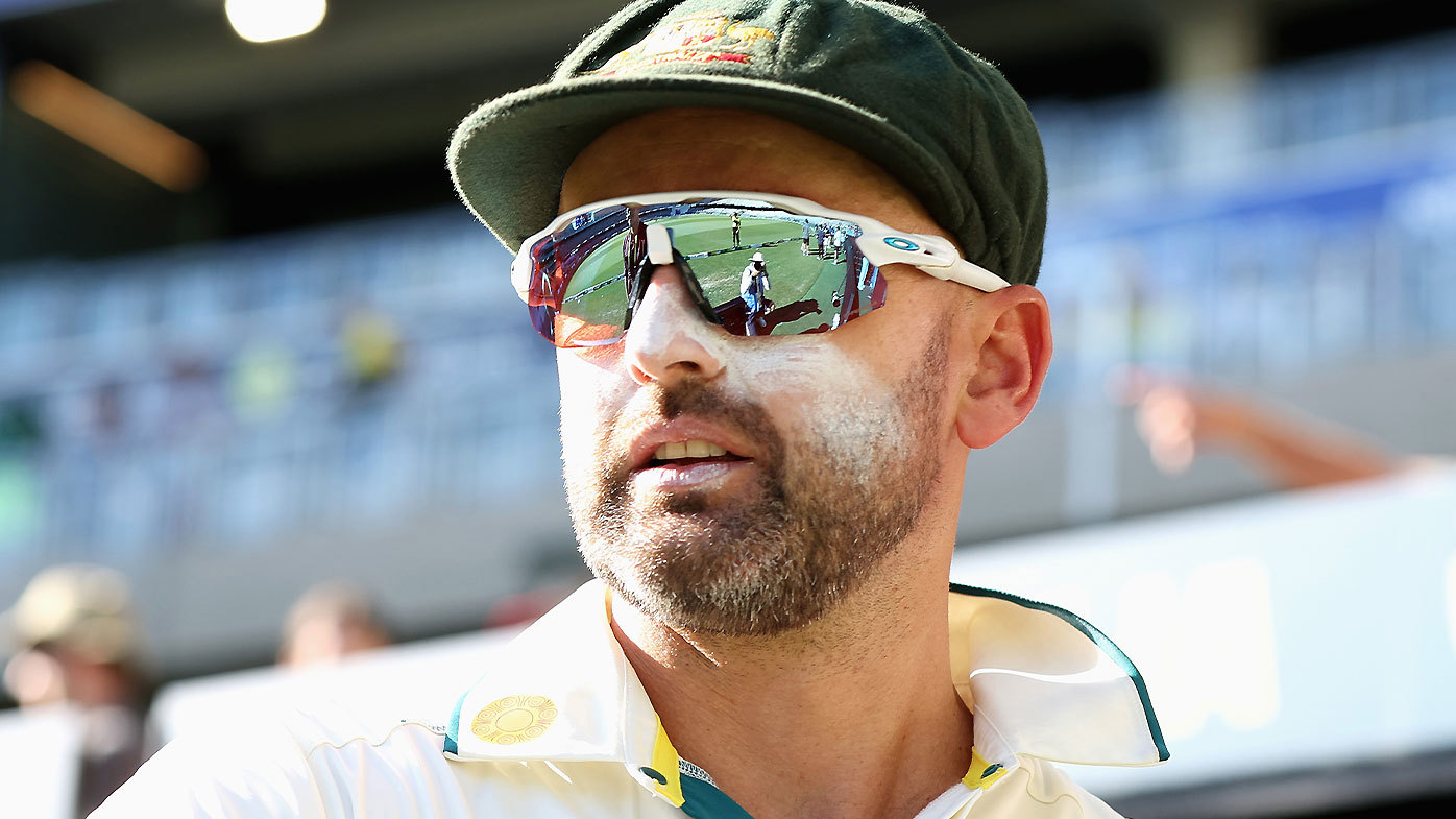 Nathan Lyon pictured in action during the first Test against Pakistan in 2023