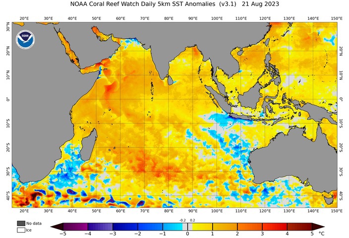 A map shows the potential development of a positive Indian Ocean Dipole.