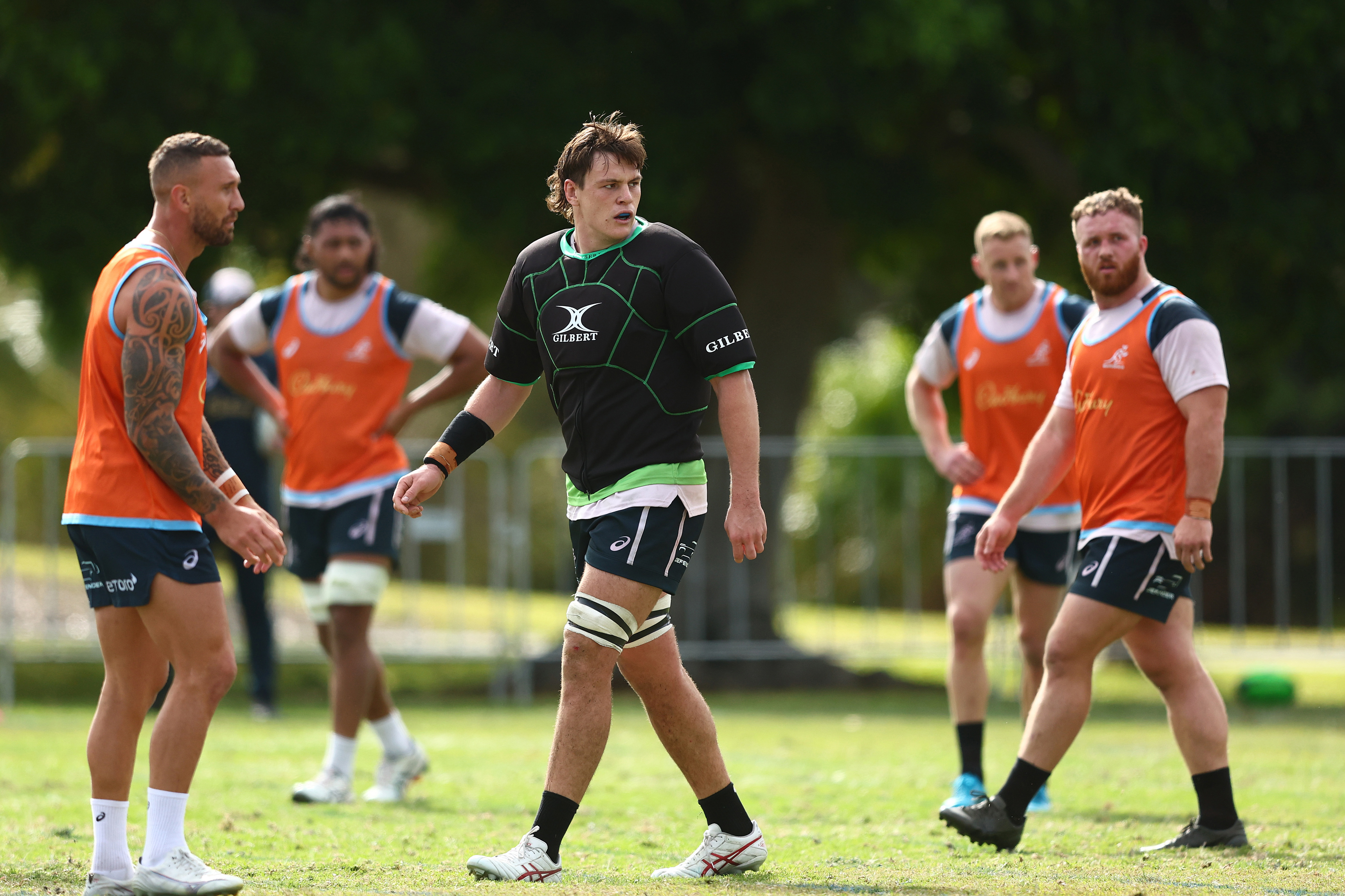 Tom Hooper during Wallabies training.