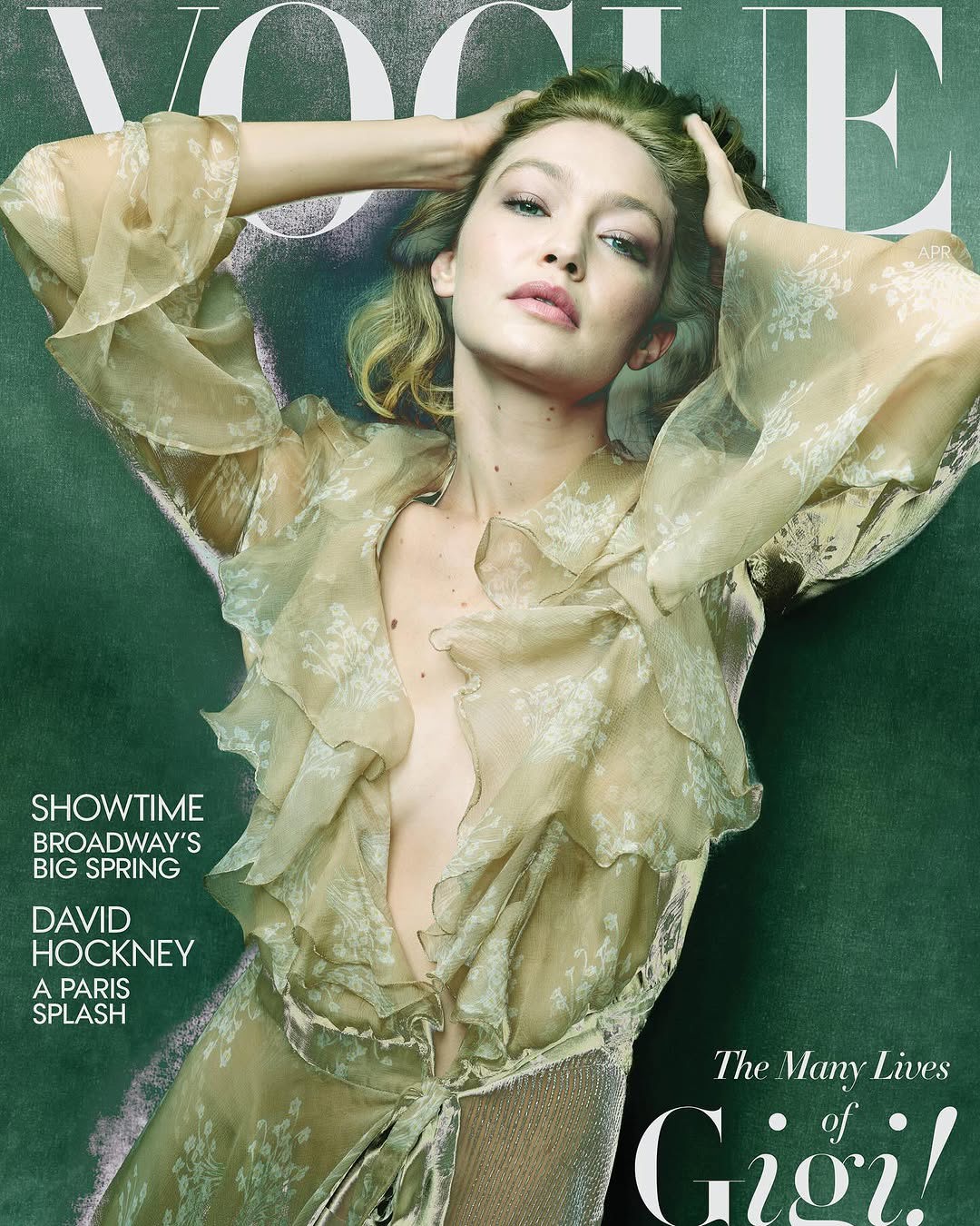 Gigi Hadid on the cover of Vogue 2025