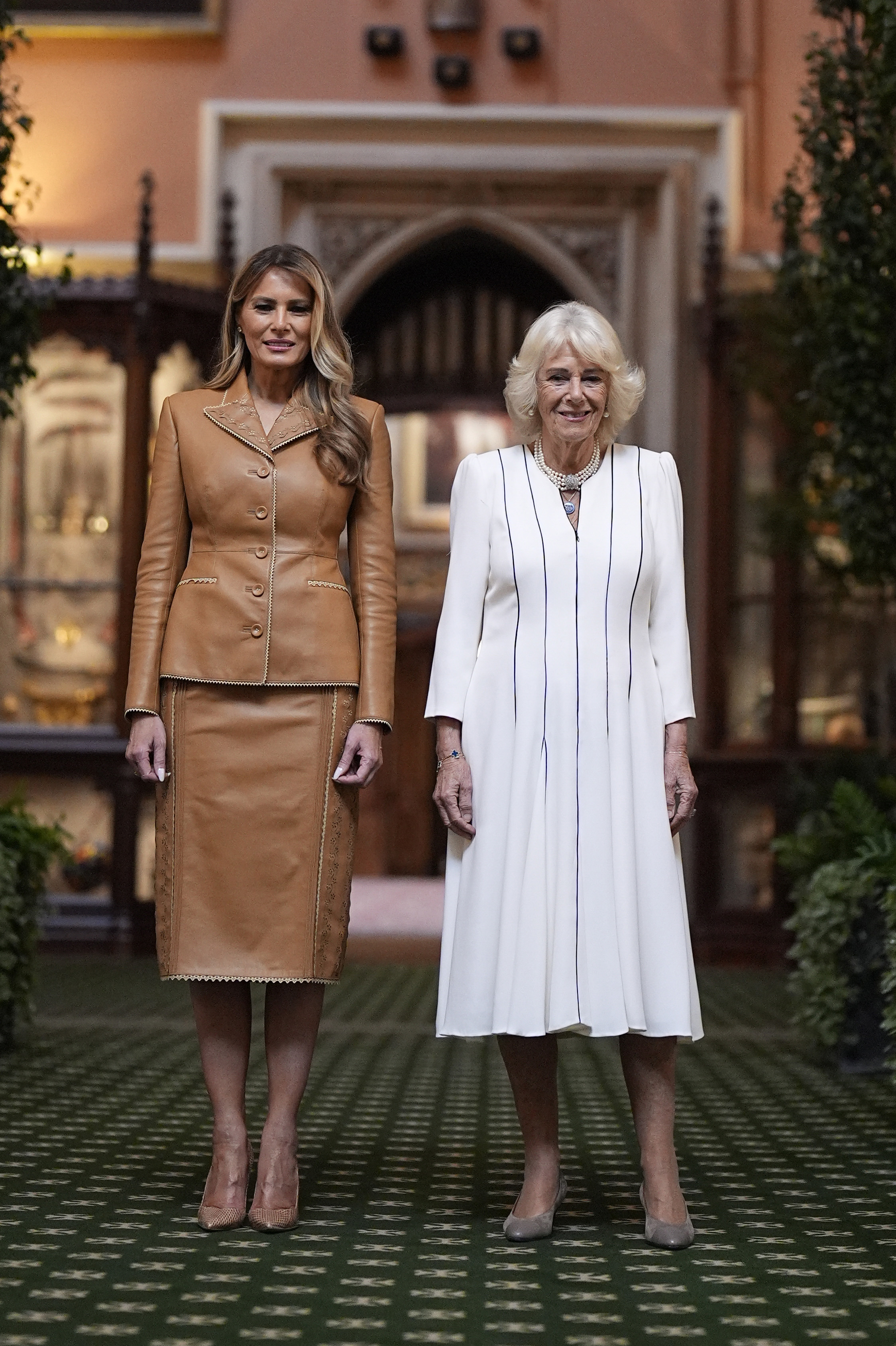 Queen Camilla,  First Lady Melania Trump