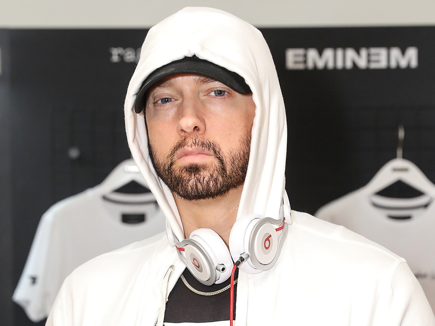 Eminem attends the rag & bone X Eminem London Pop-Up Opening on July 13, 2018 in London, England. 