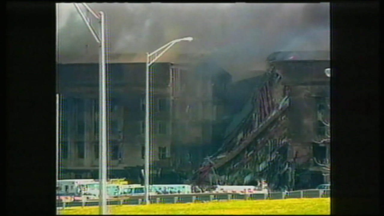 Smoke from the burning Pentagon filled the nearby air.