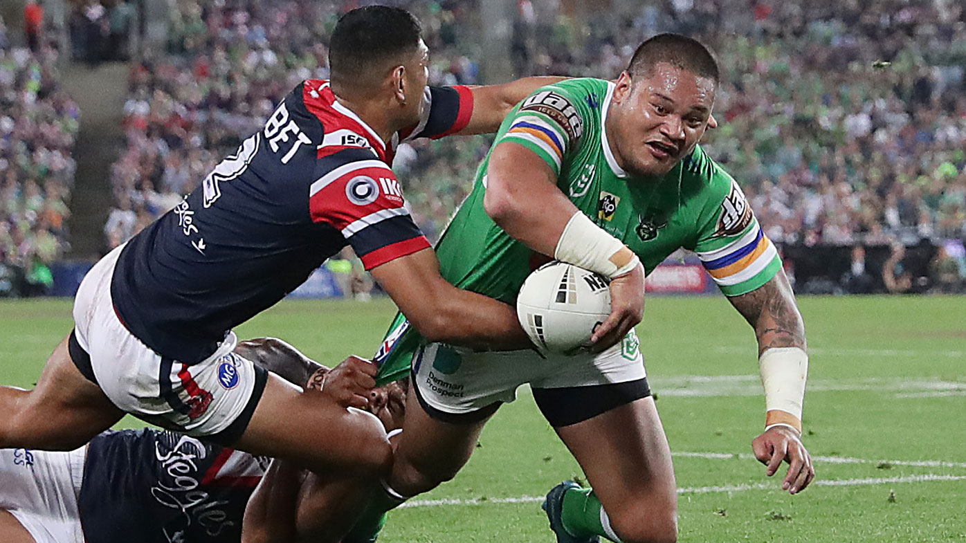 Joey Leilua of the Raiders at the NRL grand final
