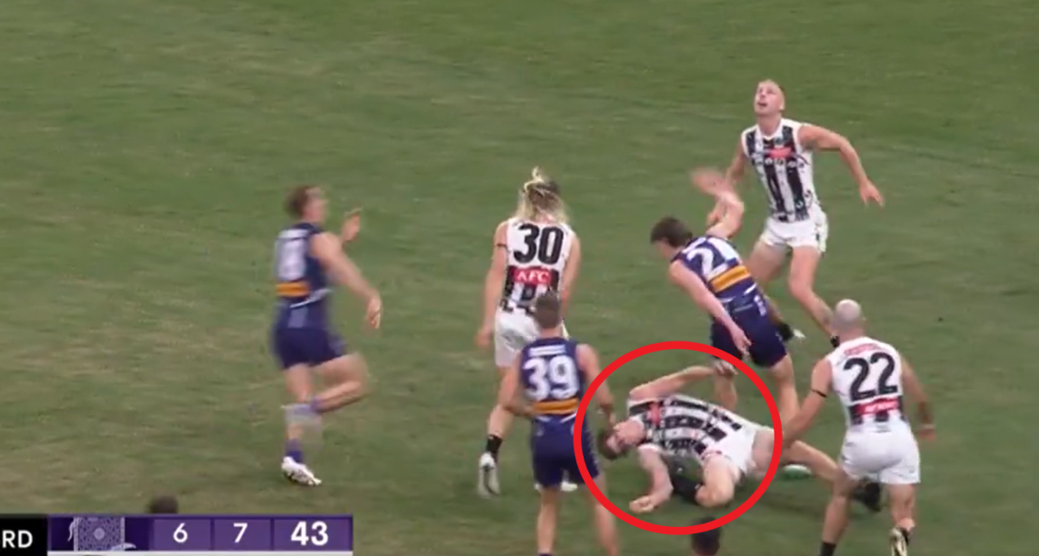 Cox went down with a nasty knee injury.