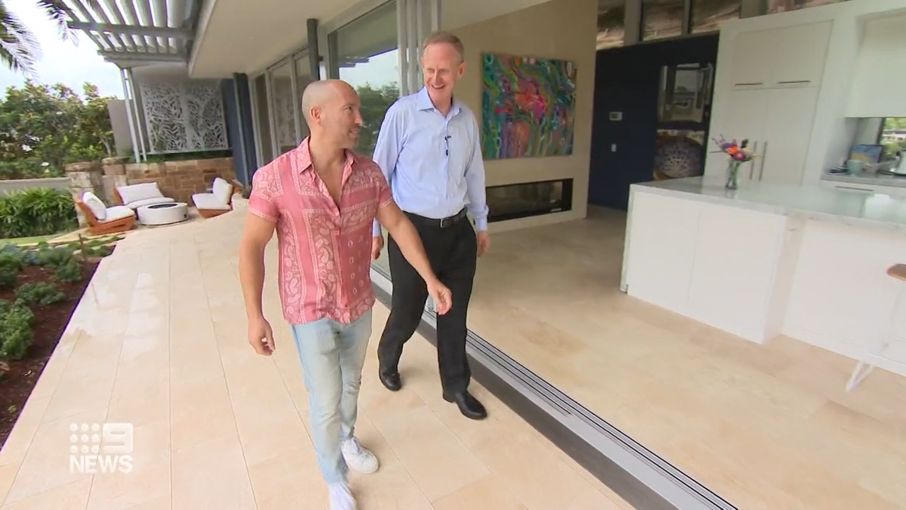 US real estate TV star Oppenheim toured some of Sydney's most luxurious homes and compared them to exclusive LA suburbs.