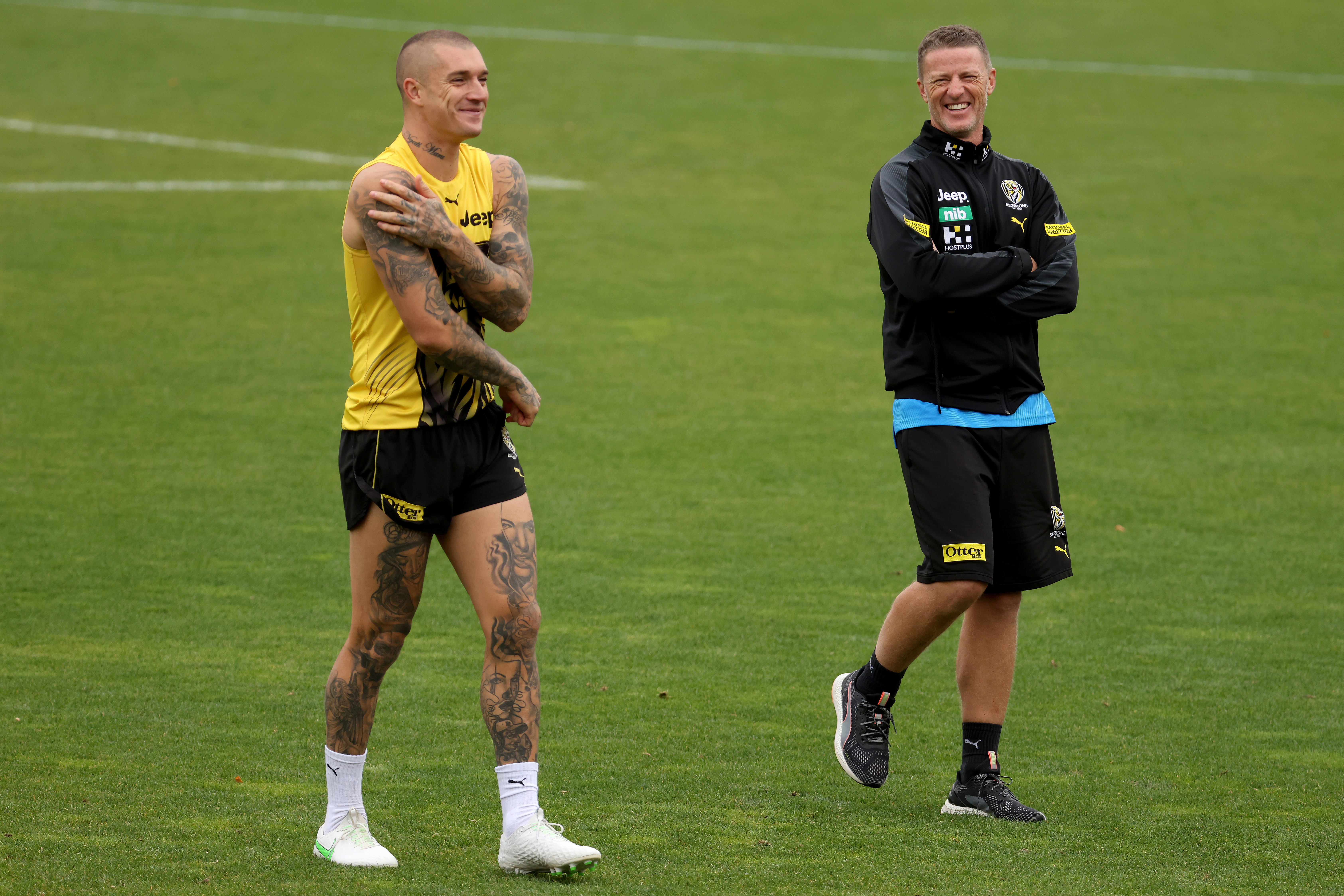 Dustin Martin and Damien Hardwick.