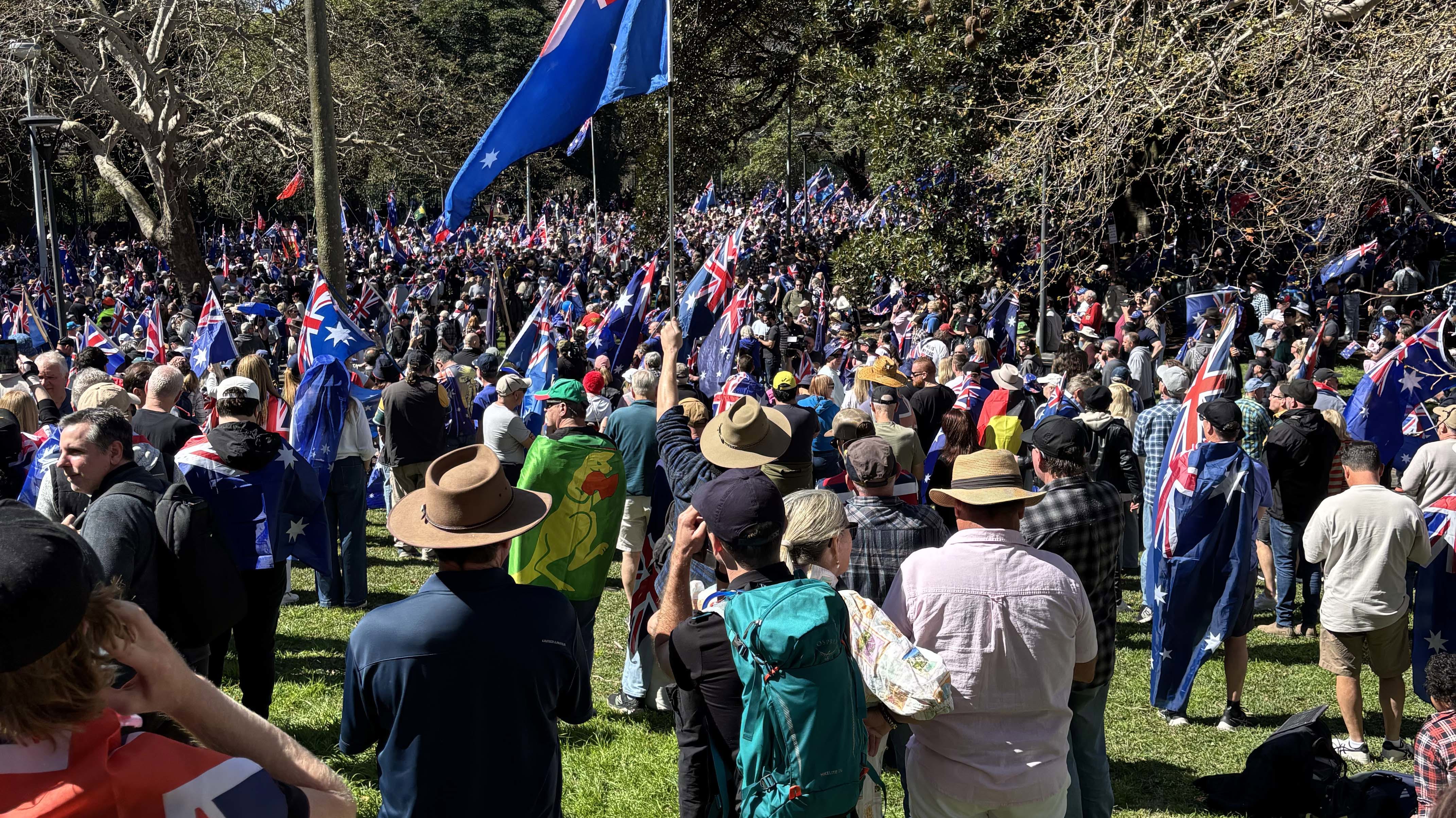 Protesters gathered in Sydney.