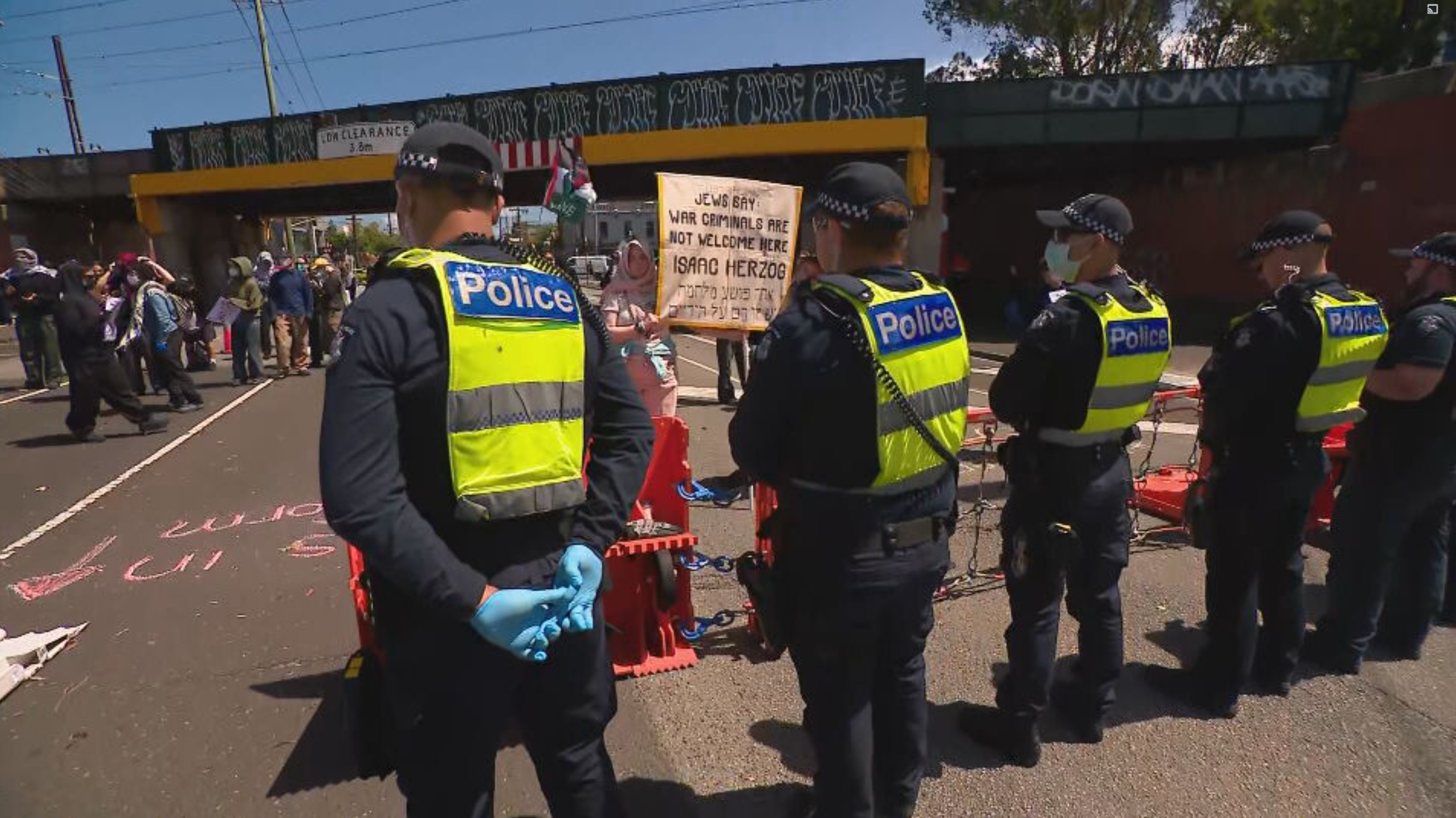 Isaac Herzog protest Southbank 
