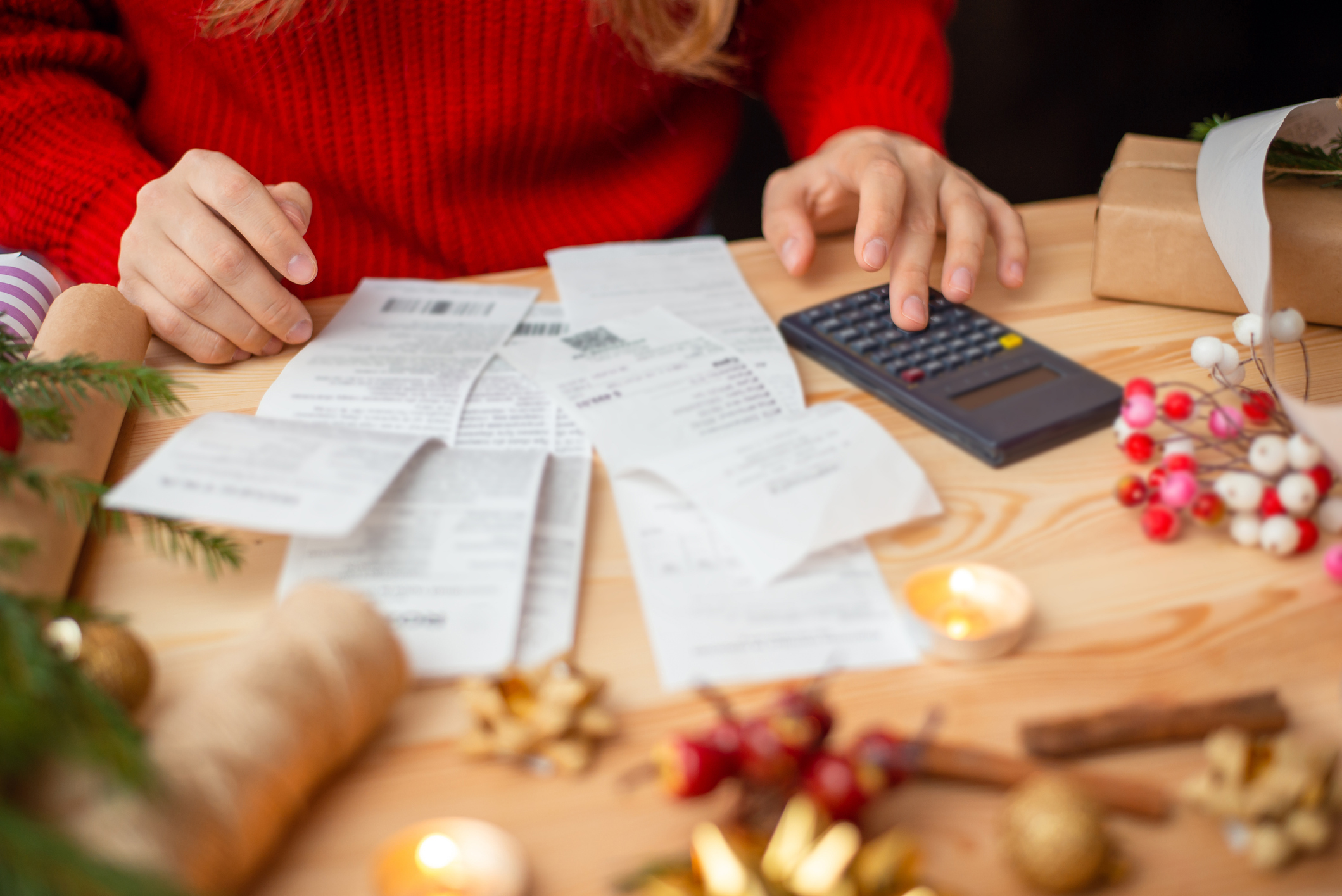 Christmas cost of living stock image