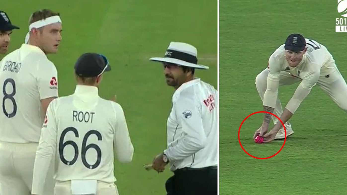 England fume over Ben Stokes' 'catch' being overturned. 