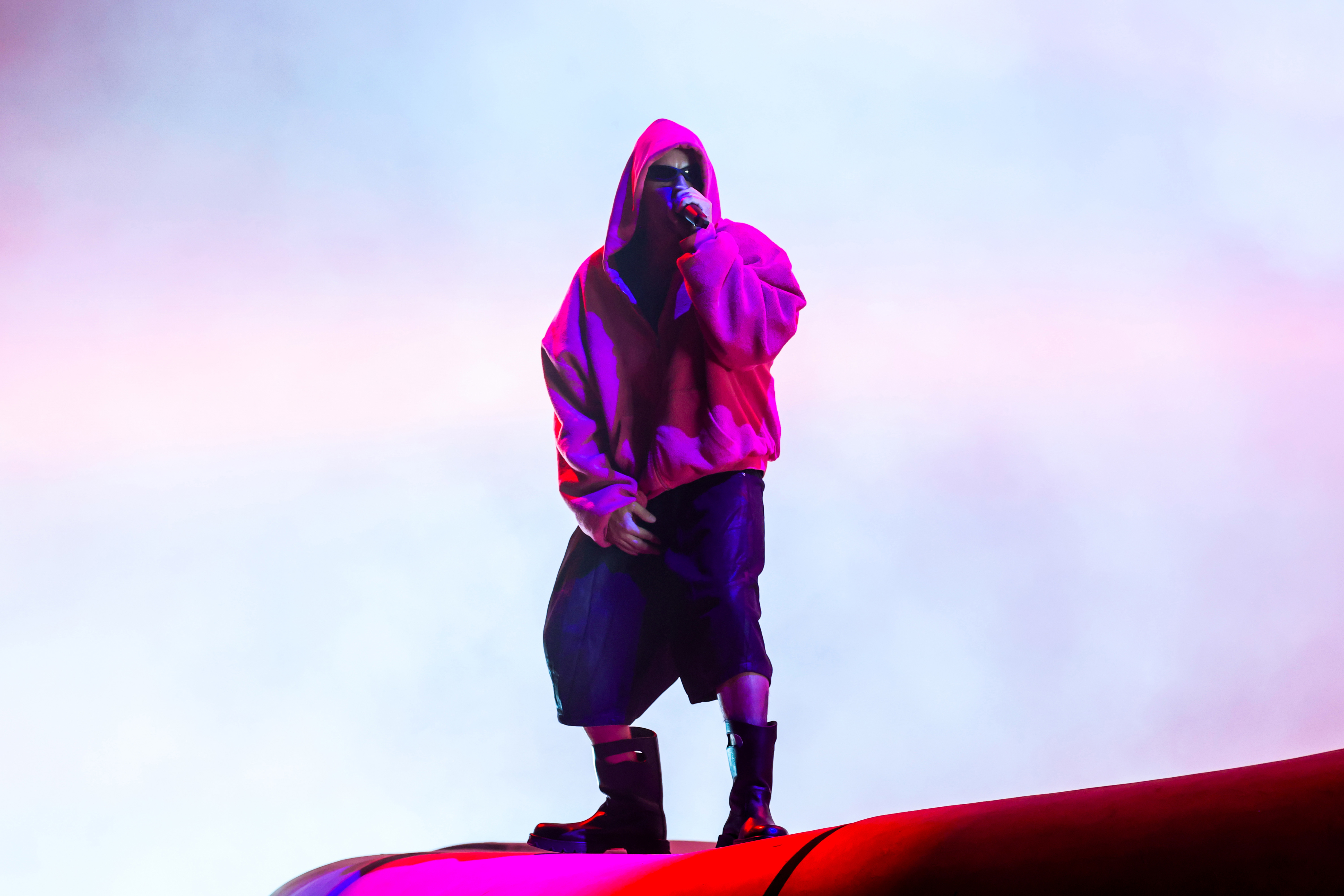 Justin Bieber performs at the Coachella Stage during the 2026 Coachella Valley Music and Arts Festival at Empire Polo Club on April 11, 2026 in Indio, California. 