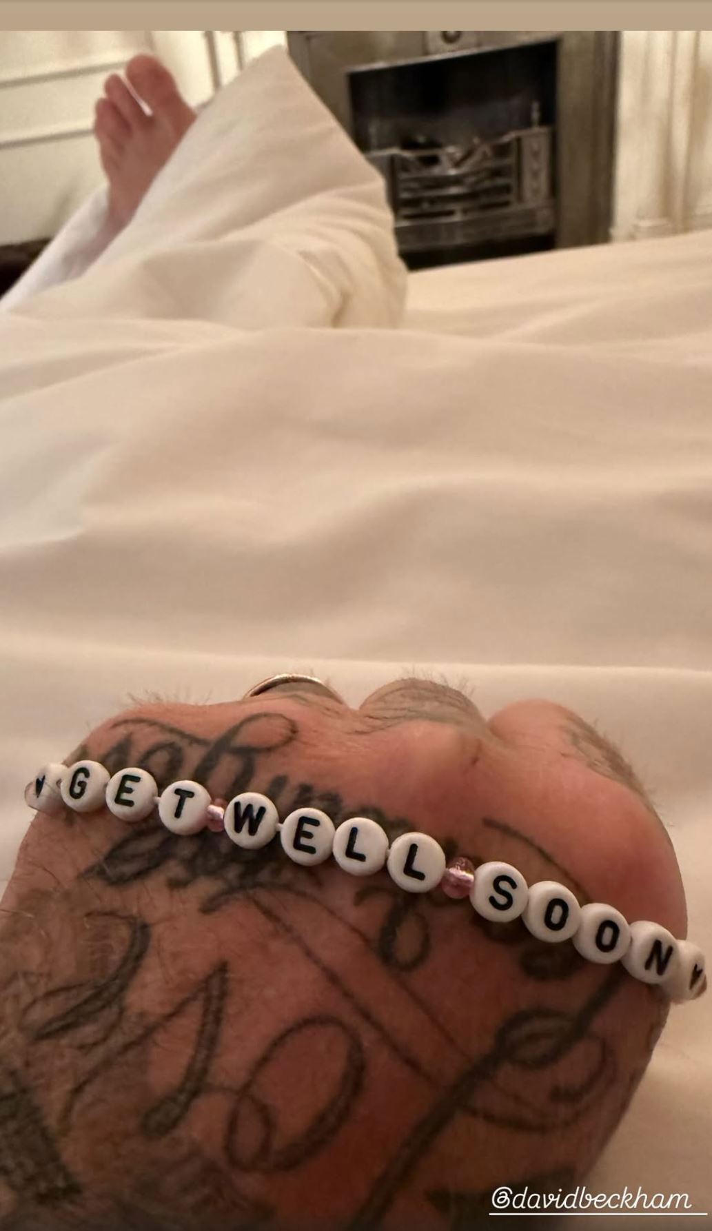 David Beckham in hospital