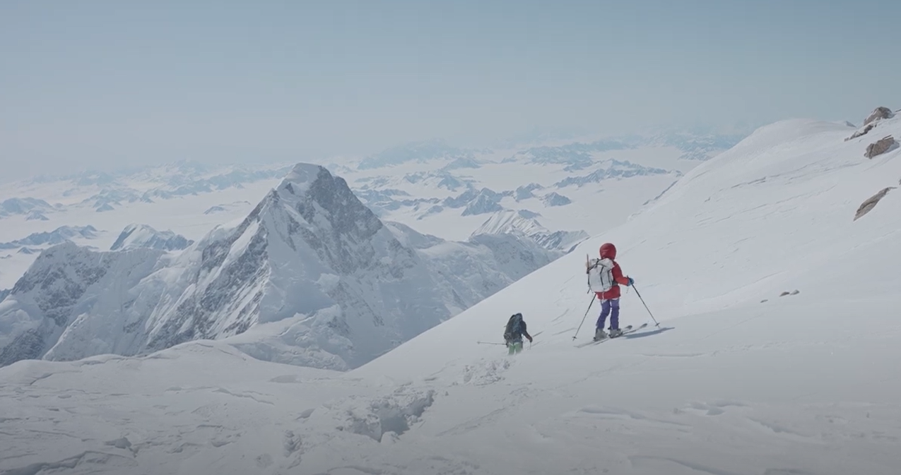 The view as the team skied down to camp three at Mount Logan.