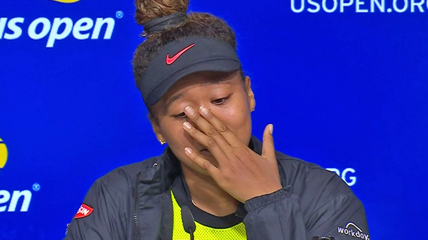Naomi Osaka breaks down in her press conference