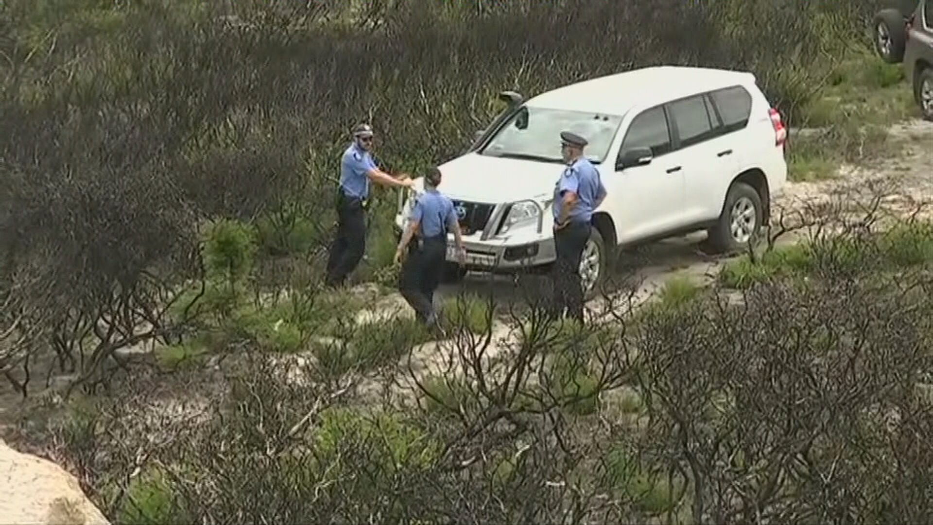 Police find the abandoned vehicle of one of the fisherman.