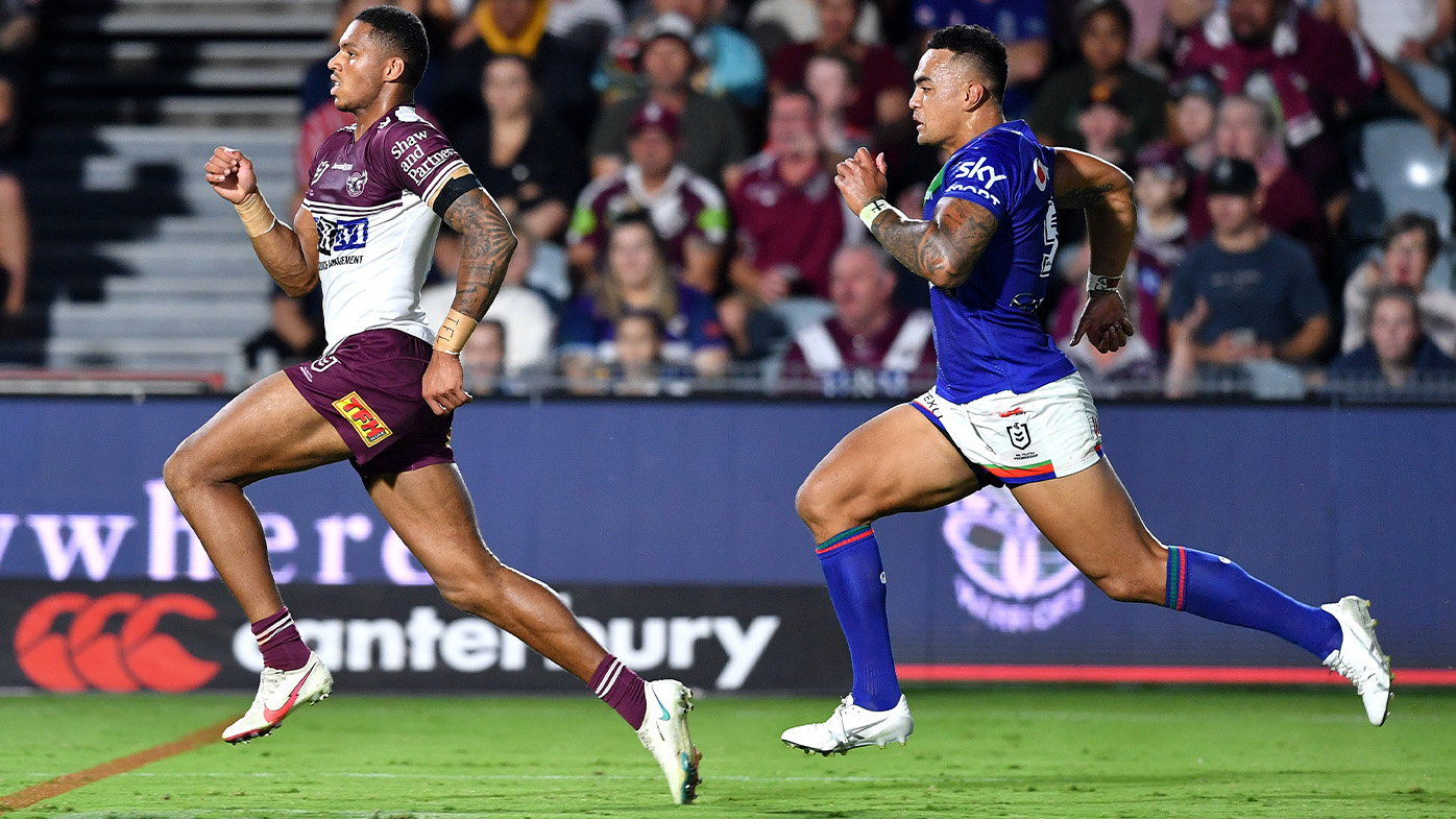 NRL Fastsest players: Jason Saab, Tolutau Koula, Manly Warringah Sea Eagles