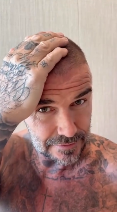 David Beckham reveals a bad hair cut