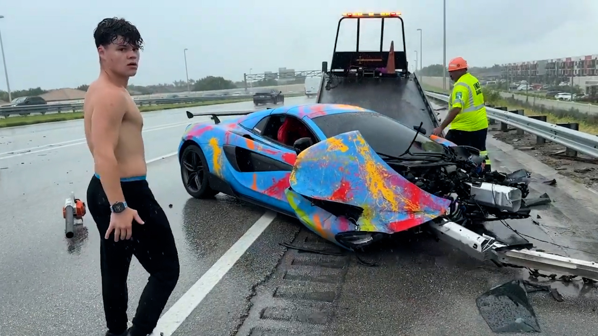 Jack Doherty crashes McLaren car