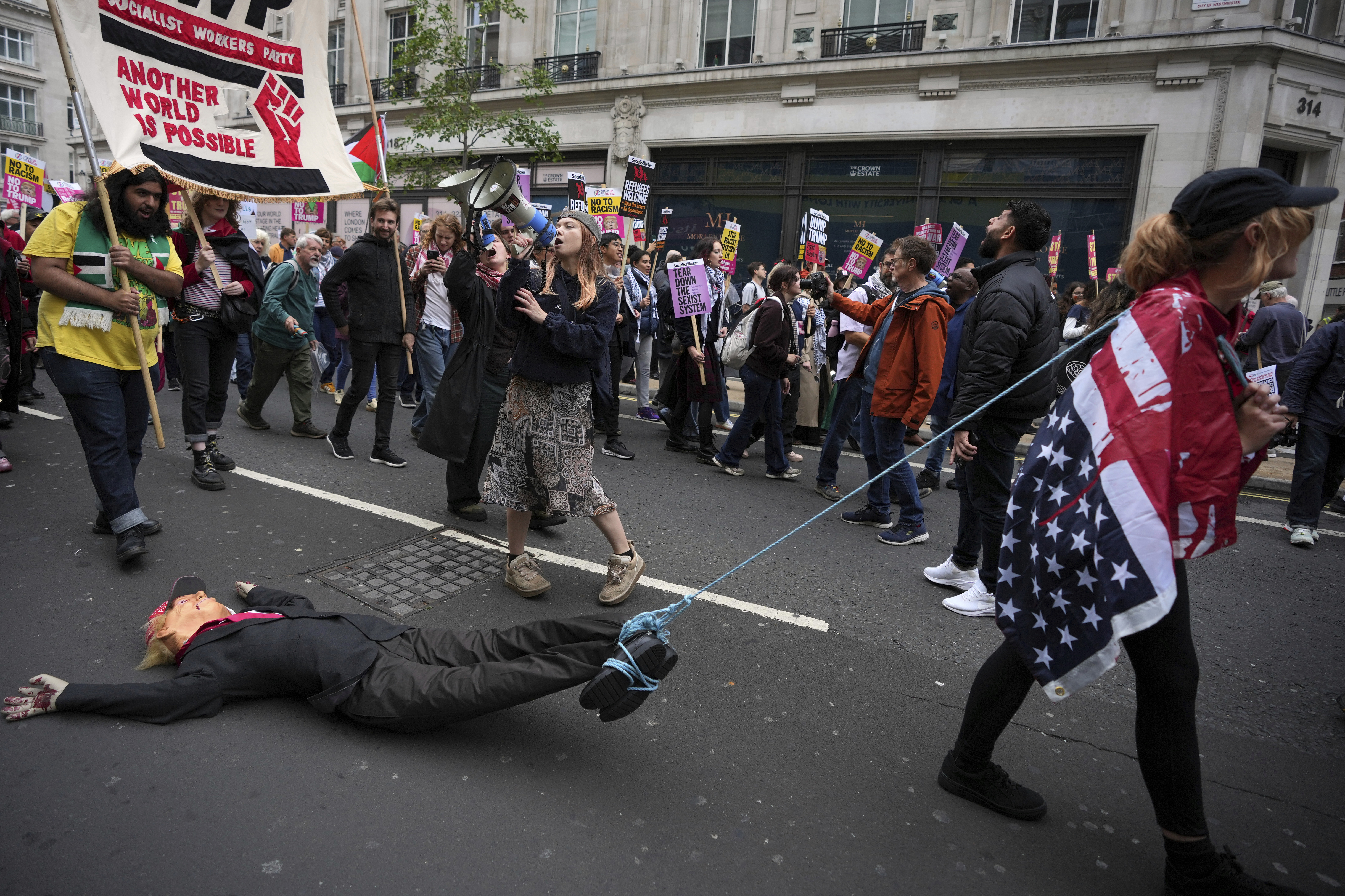 Donald Trump protests in London