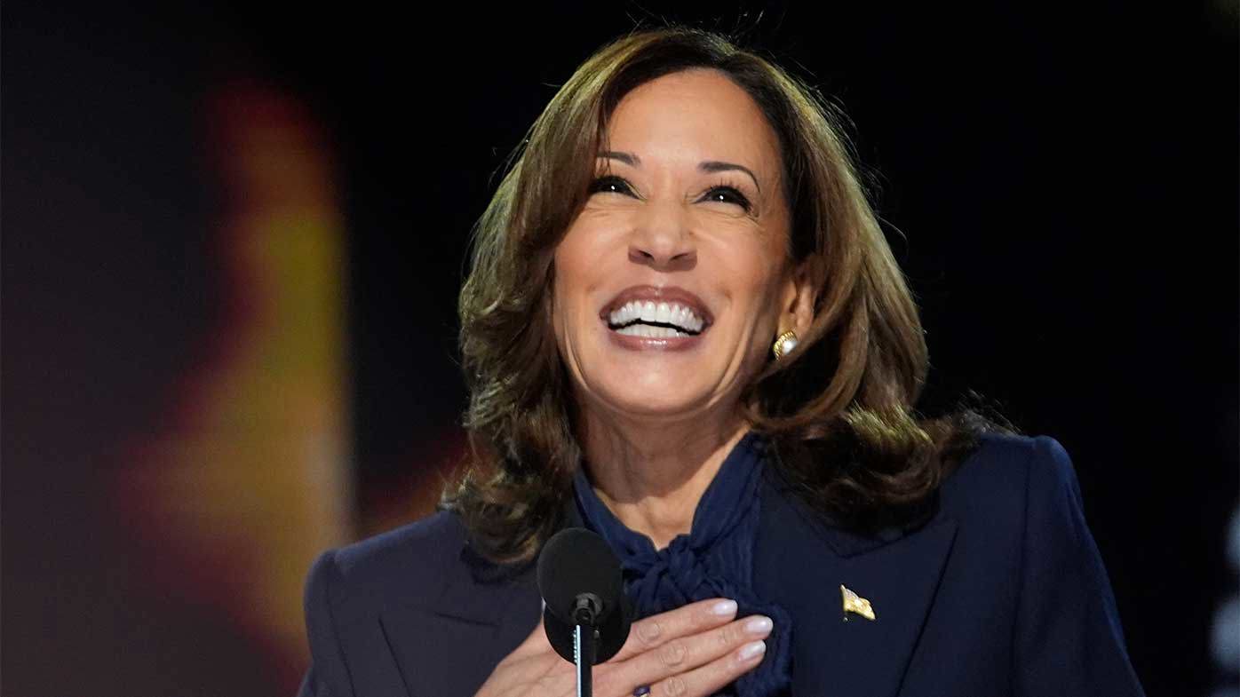 Kamala Harris accepts the Democratic nomination at the DNC.