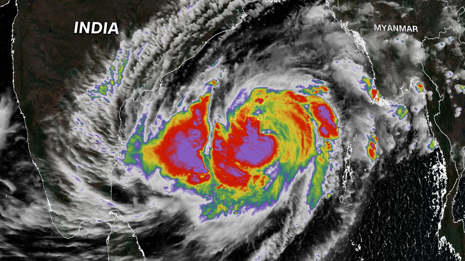 A tropical cyclone is strengthening in the Bay of Bengal and is on course to hit western Myanmar and Bangladesh's Cox's Bazar, where around 1 million people live in flimsy shelters in what many consider to be the world's largest refugee camp.