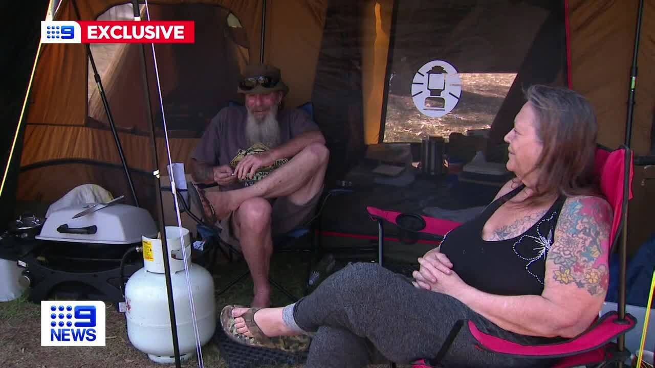 David Abbott and partner Carroll were staying in a campground in Beenleigh, Logan.