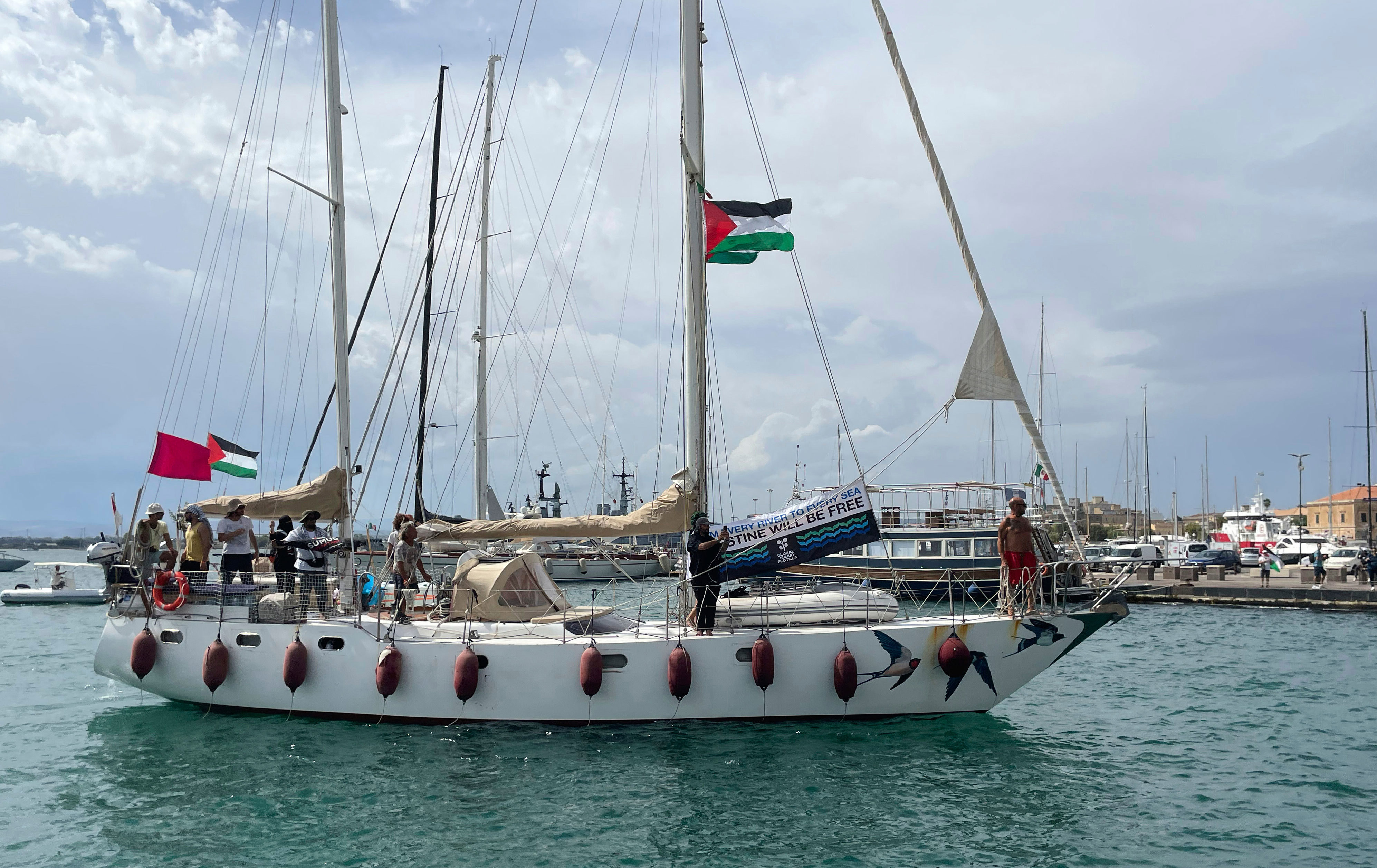 Greta Thunberg's flotilla blasted with ABBA music