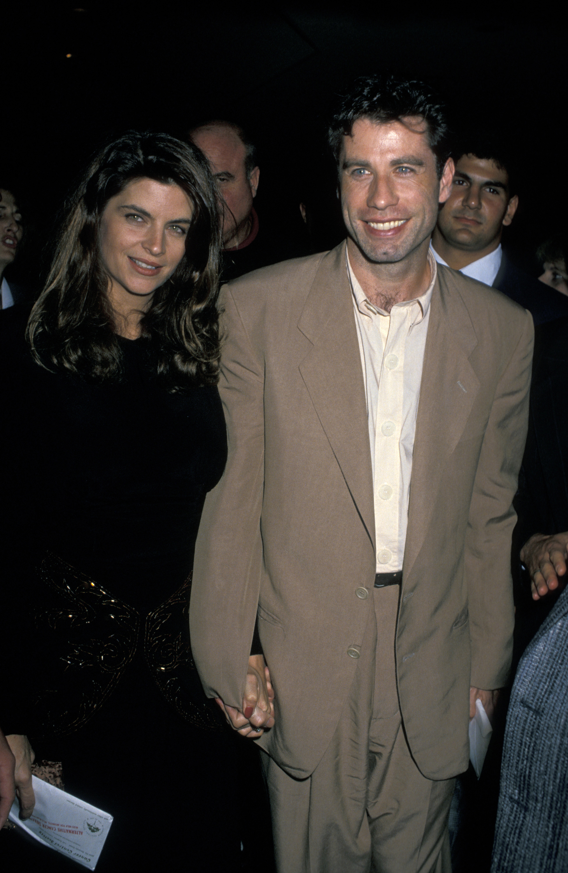 Kirstie Alley and John Travolta at the Academy Theater in Beverly Hills, California (Photo by Jim Smeal/Ron Galella Collection via Getty Images)