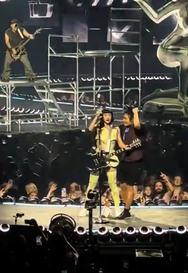 Fan storms the stage during Katy Perry concert