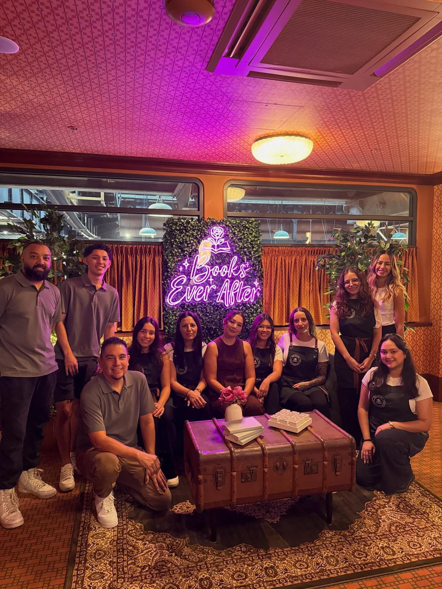 Kat T. Masen (centre) had to grow the Books Ever After team when she opened the Sydney store earlier this year.