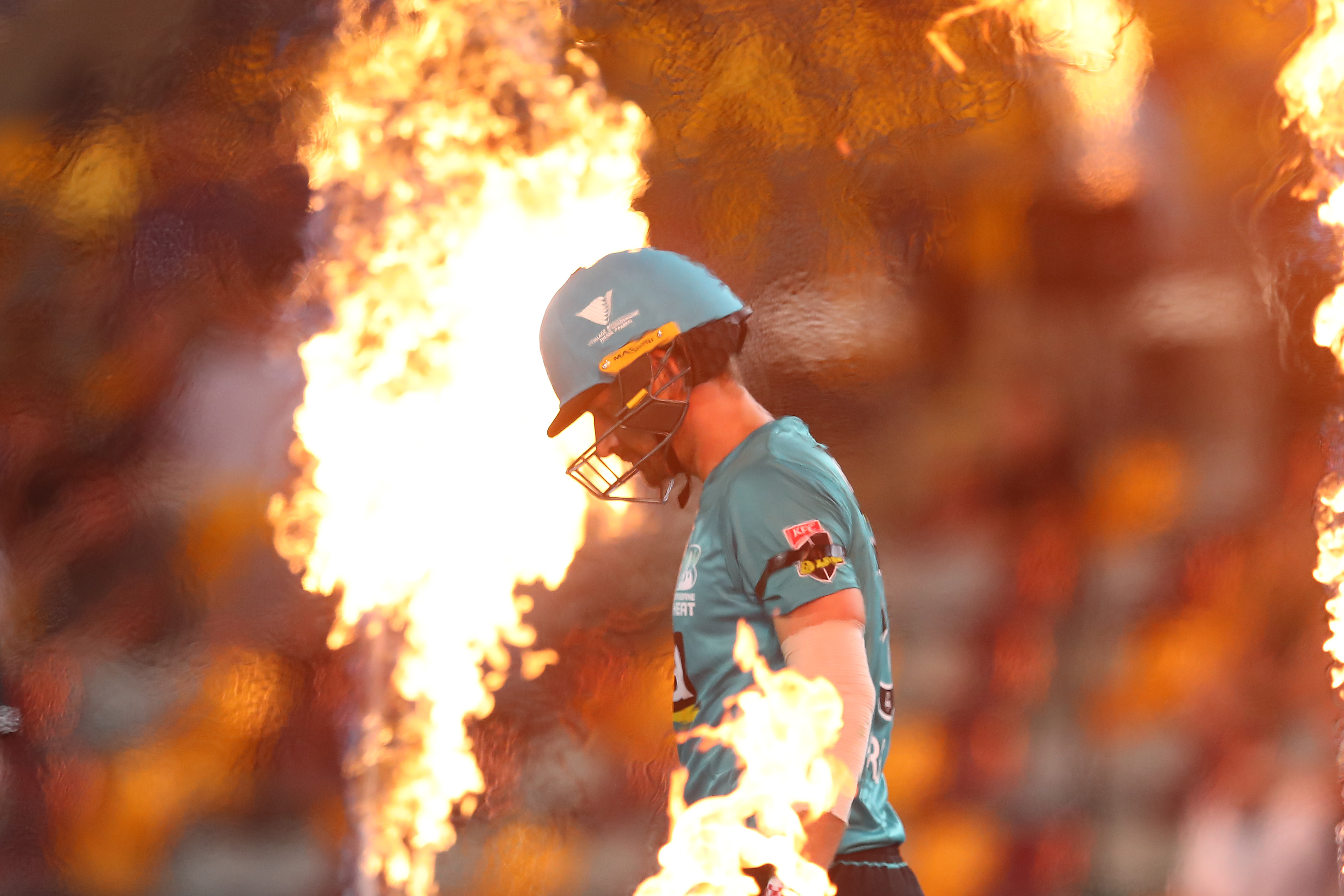 Joe Burns departs cheaply at The Gabba.