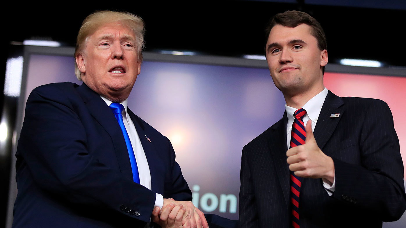 Donald Trump and Charlie Kirk.