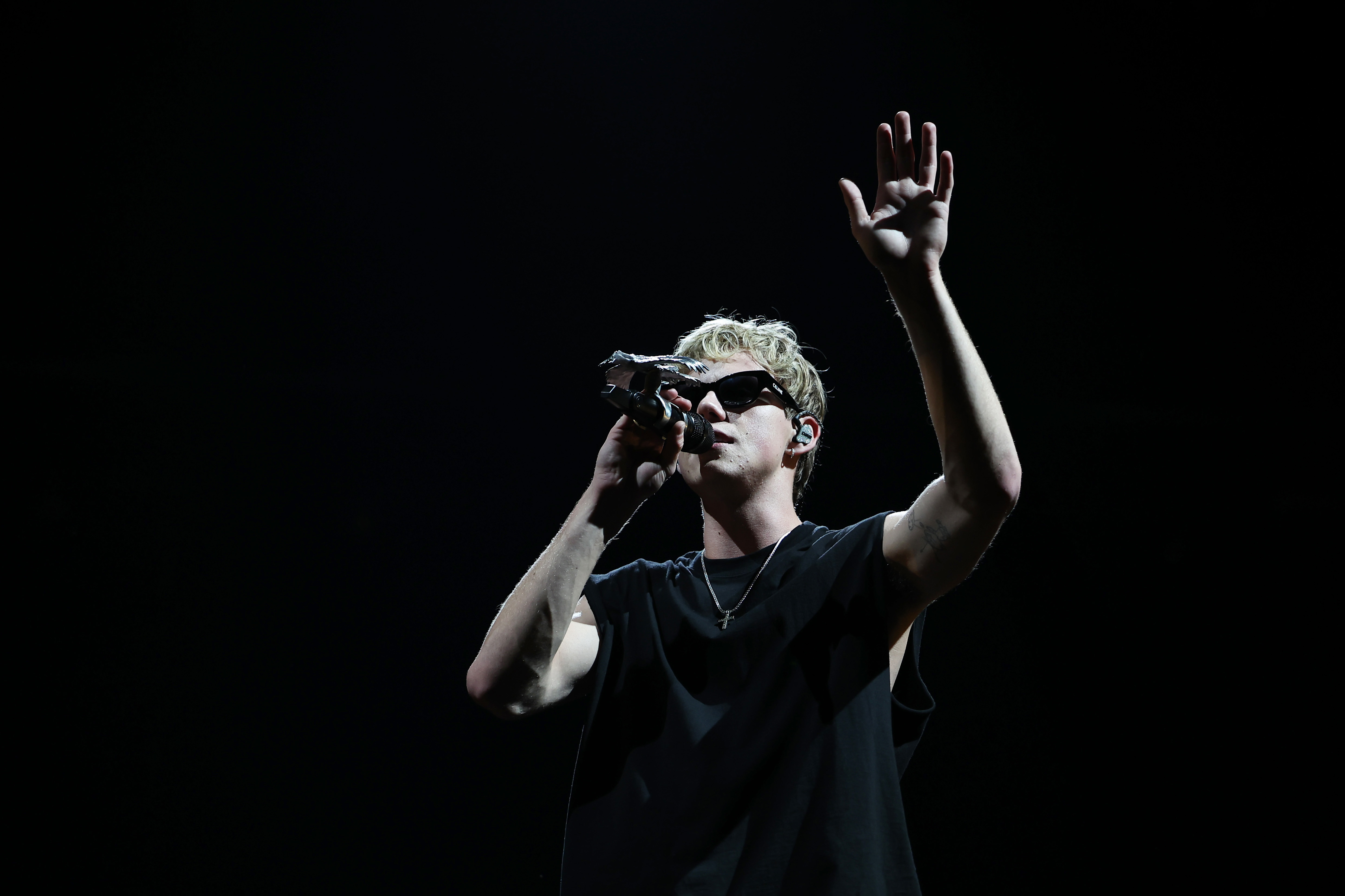 The Kid Laroi performs at CommBank Stadium on November 16, 2024 