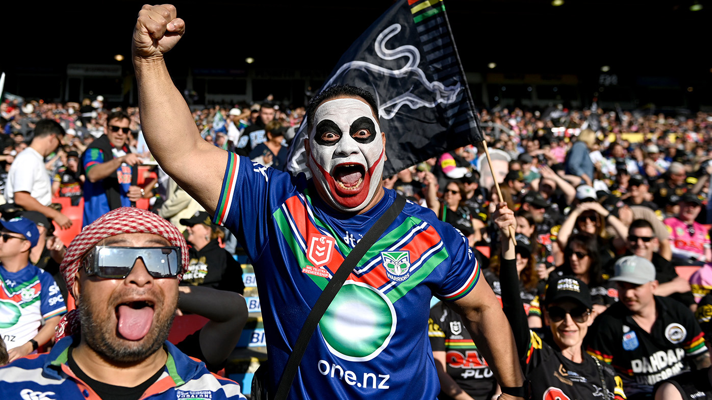 Warriors NRL fans in 2023.