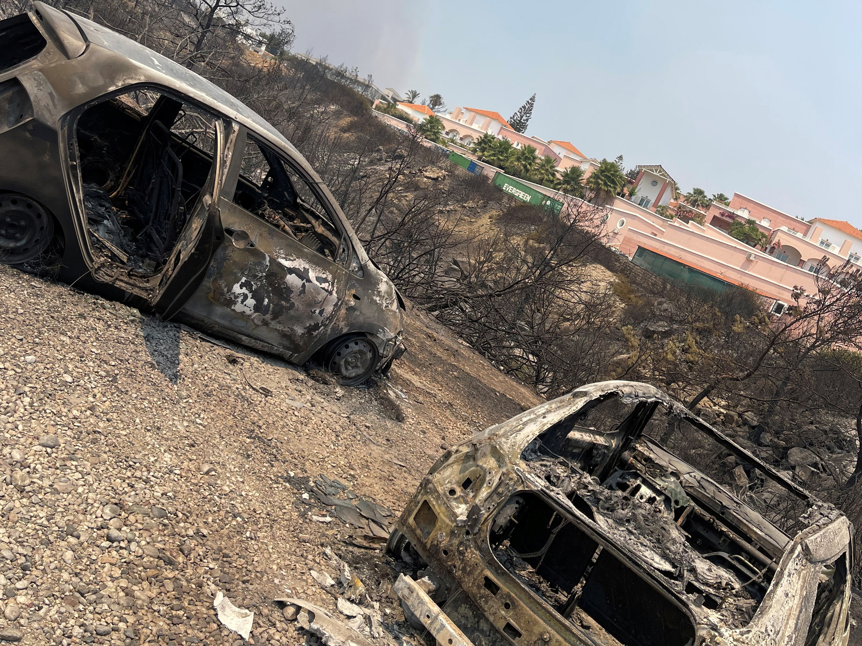 Wildfires in Rhodes, Greece. 
