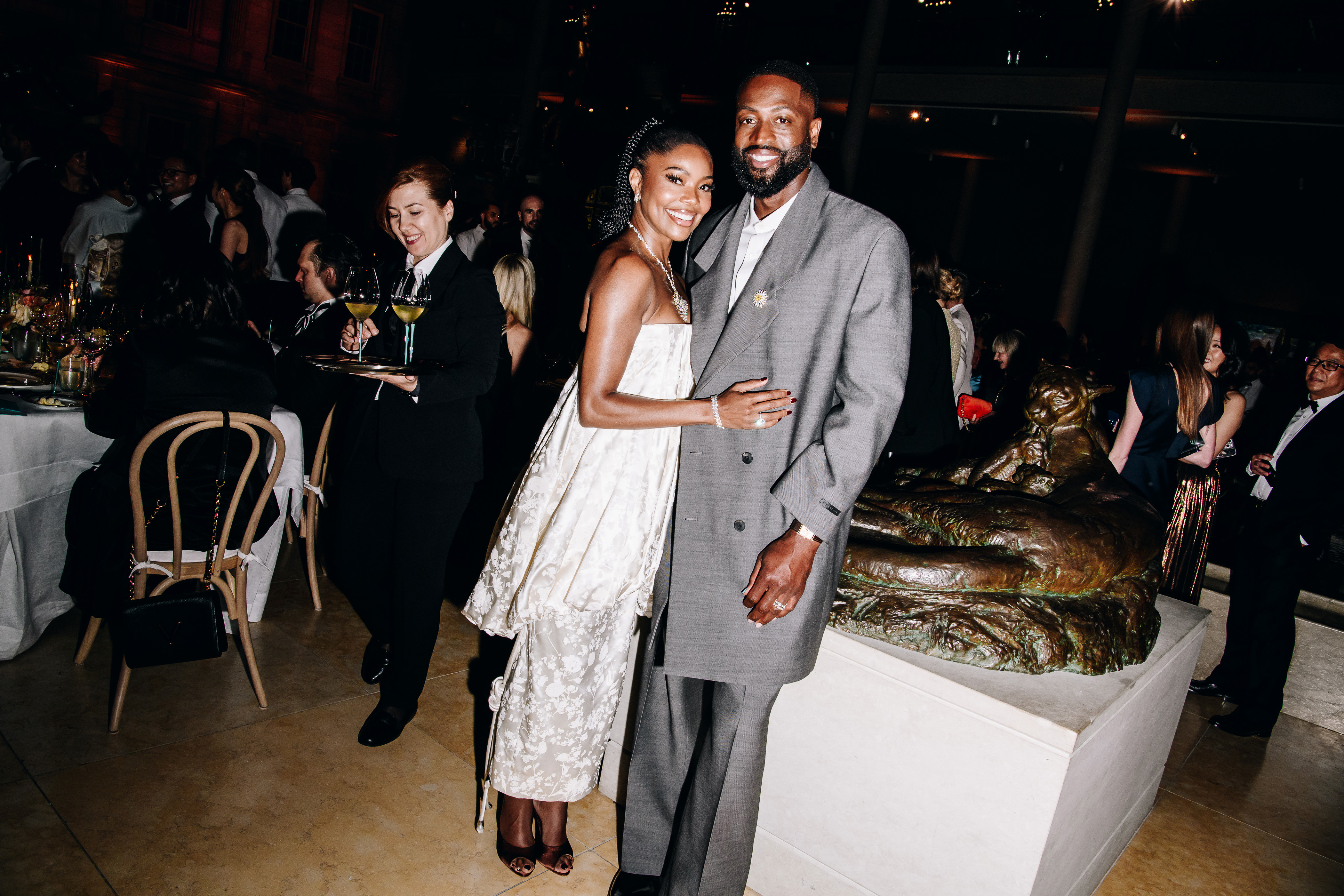 Gabrielle Union and Dwyane Wade at the Tiffany Blue Book Gala held at The Metropolitan Museum of Art on April 25, 2025 in New York