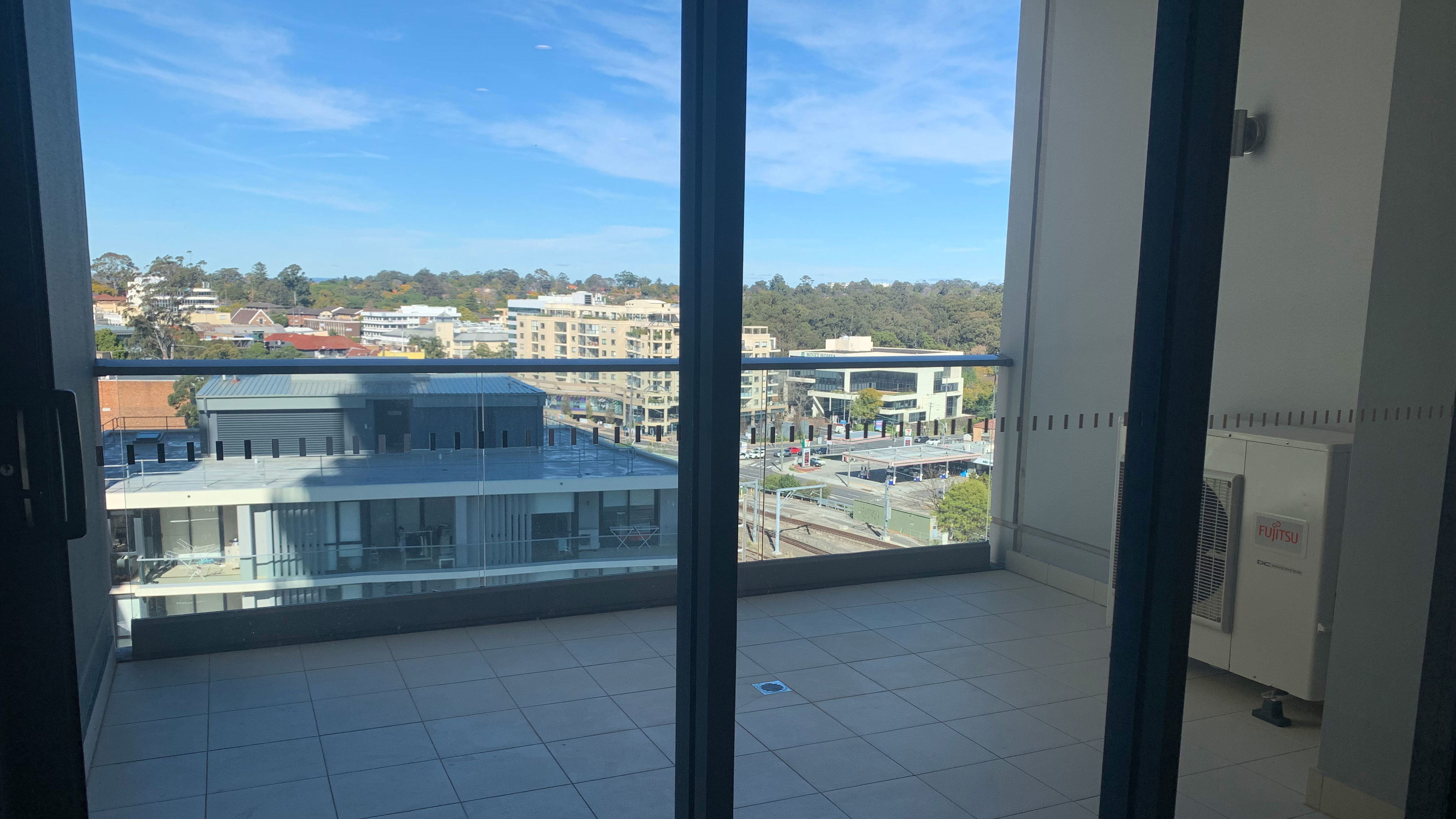 A view from the balcony in the Epping apartment Ankit Mehta and his wife were renting.