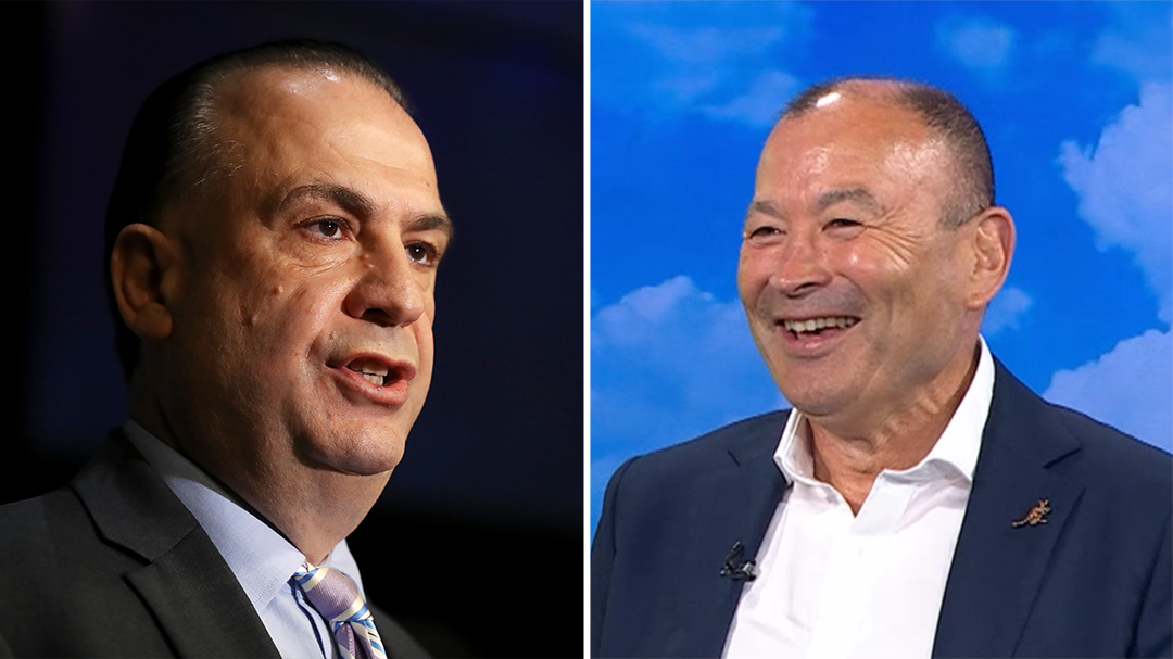 Peter V'landys and Eddie Jones.