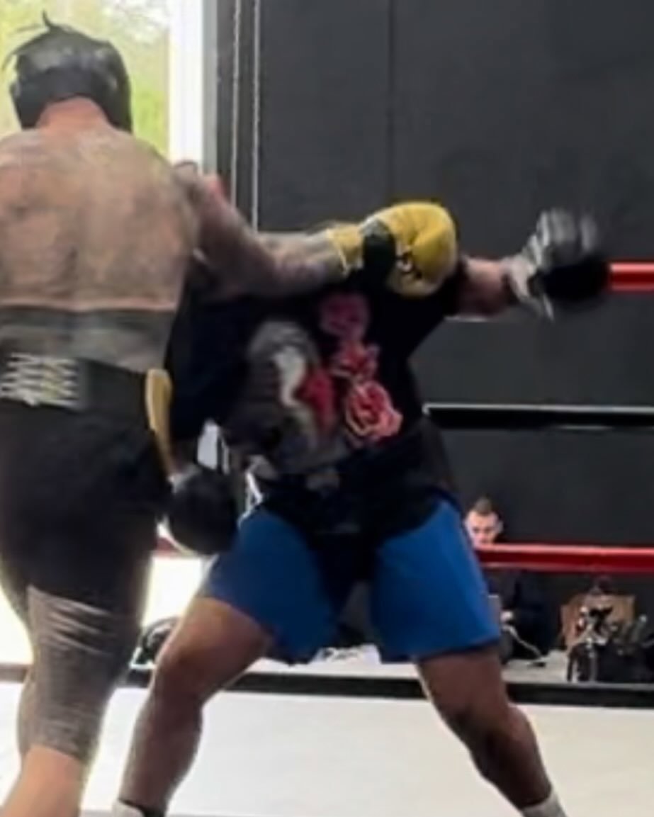 The moment Tyson Pedro fractured his elbow in training.