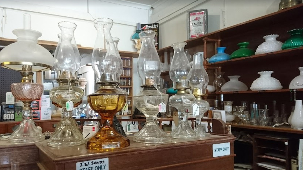 The warm glow of a kerosene lamp is still in demand, according to Anne MacLeish, 66.She runs ﻿lamp house TW Sands and Co with her ex-husband Bernard Holmes.