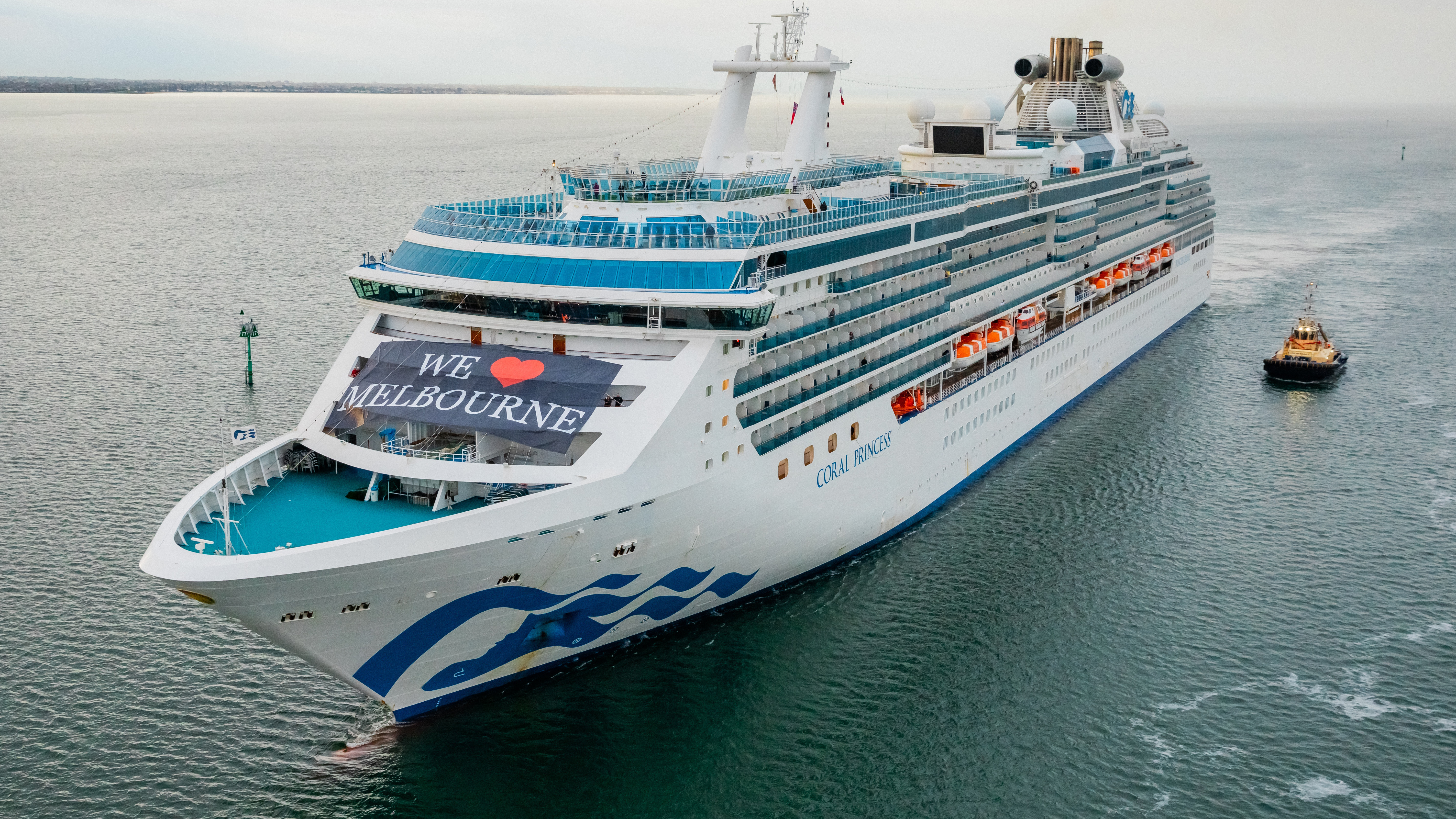 Coral Princess arriving into Melbourne last month.