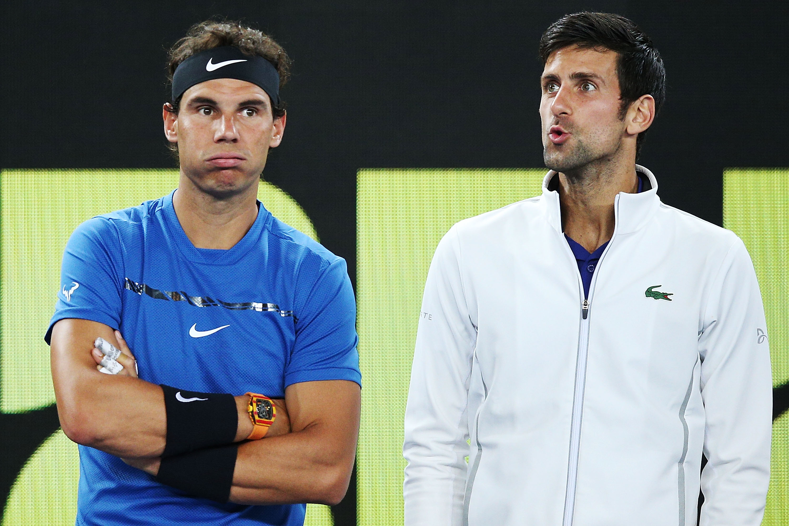 Rafael Nadal and Novak Djokovic.