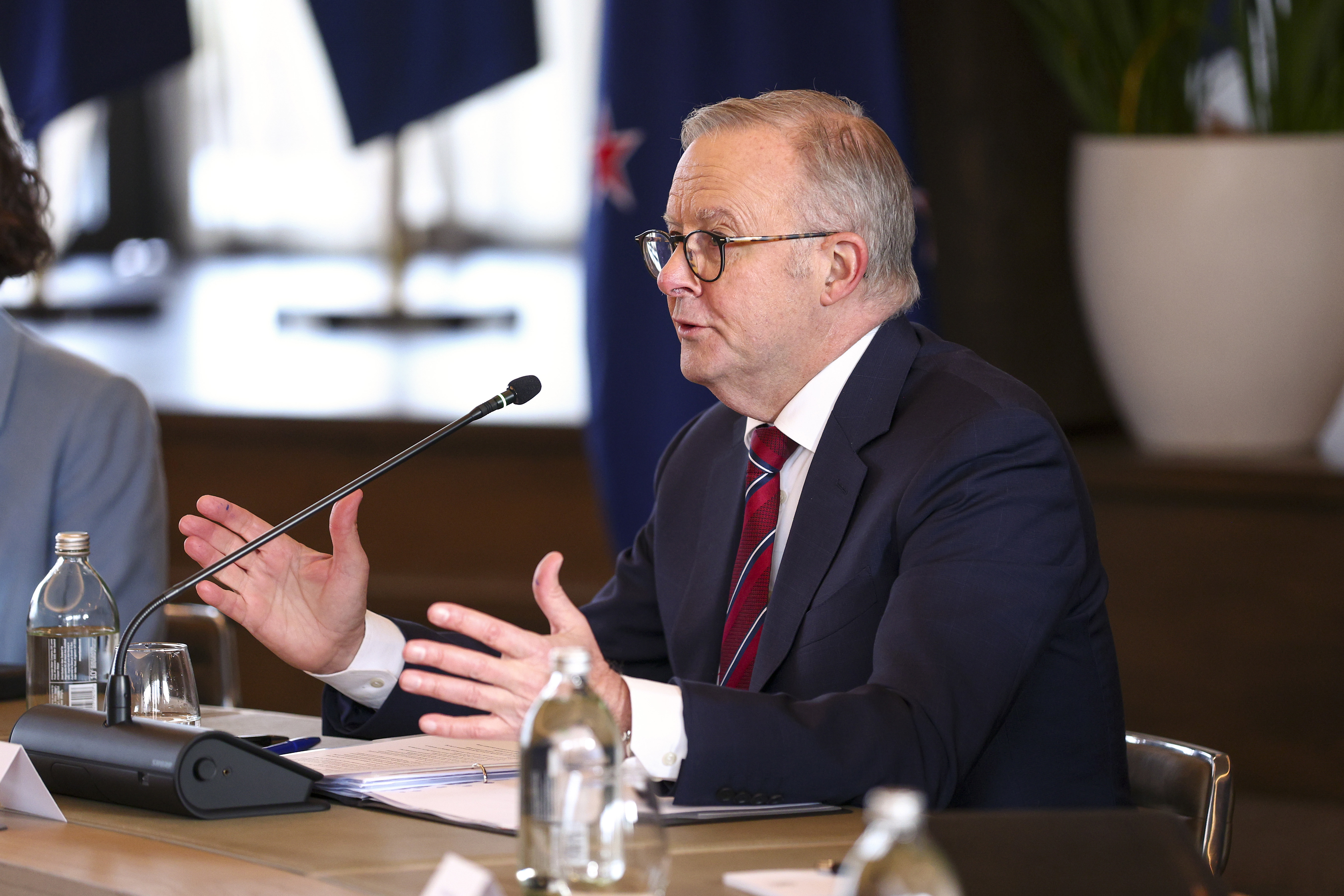Australian Prime Minister Anthony Albanese and New Zealand Prime Minister Christopher Luxon