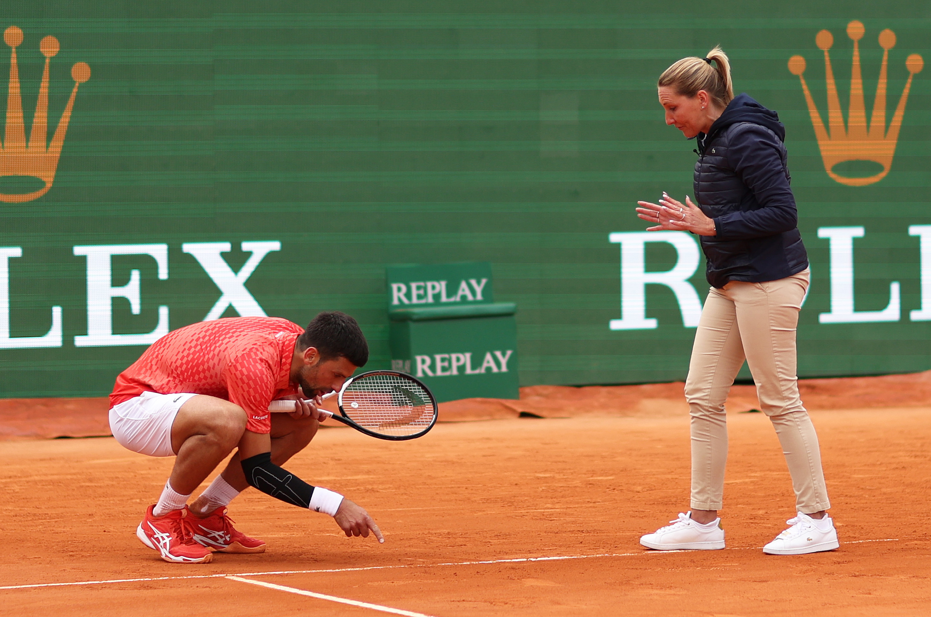 Novak Djokovic engaged in furious row with umpire in Italian Open loss