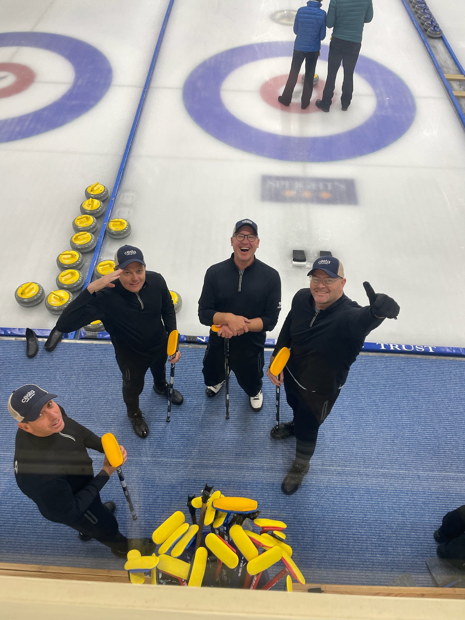 The Curlews (Andrew Swain is far right of shot giving a thumbs up) were born over a few 'lemonades'.