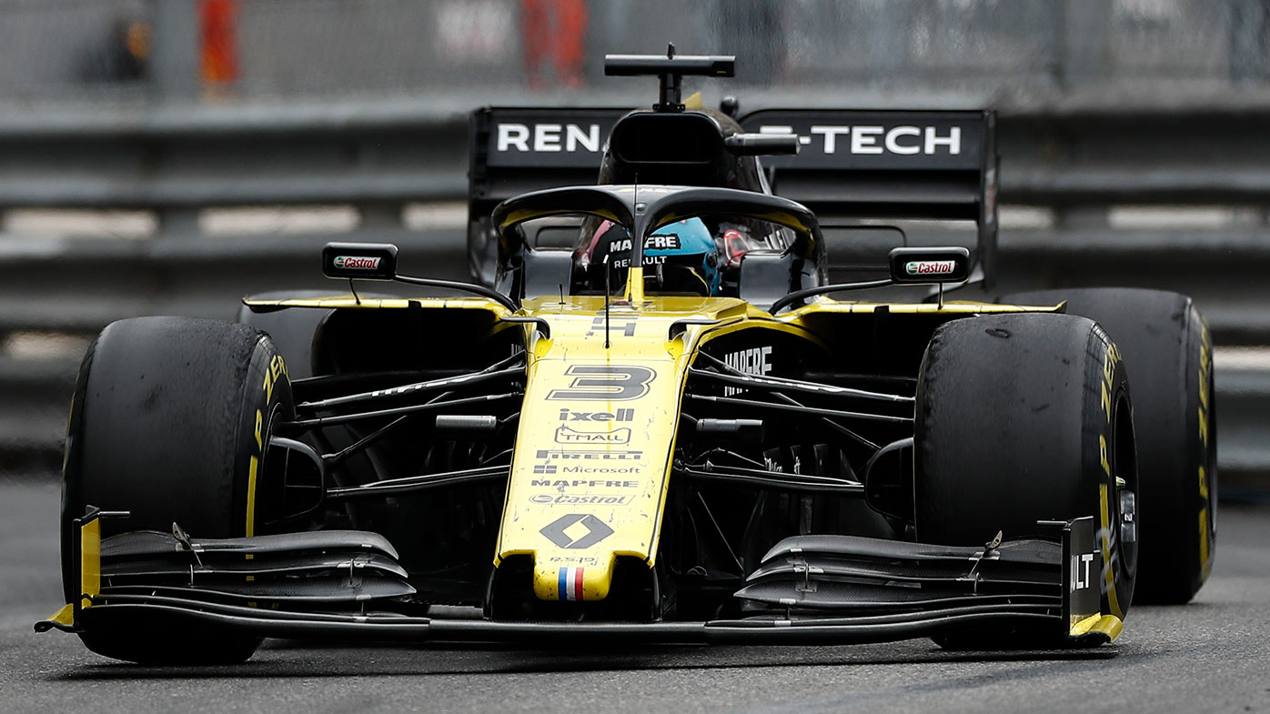 Daniel Ricciardo in action for Renault at Monaco in 2019.