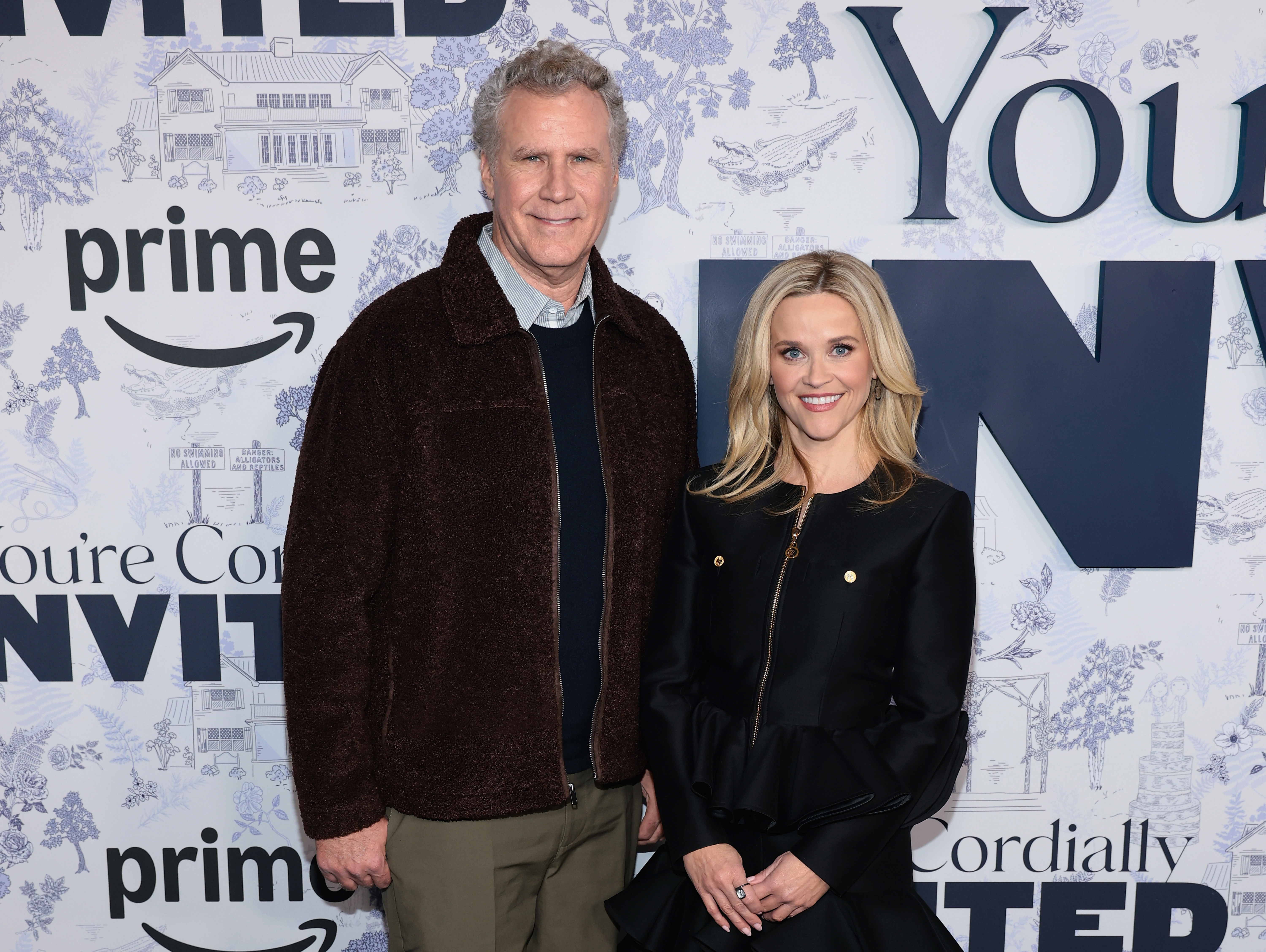 NEW YORK, NEW YORK - JANUARY 28: Will Ferrell and Reese Witherspoon attend the "You're Cordially Invited" New York screening at Jazz at Lincoln Center on January 28, 2025 in New York City. (Photo by Dimitrios Kambouris/Getty Images)